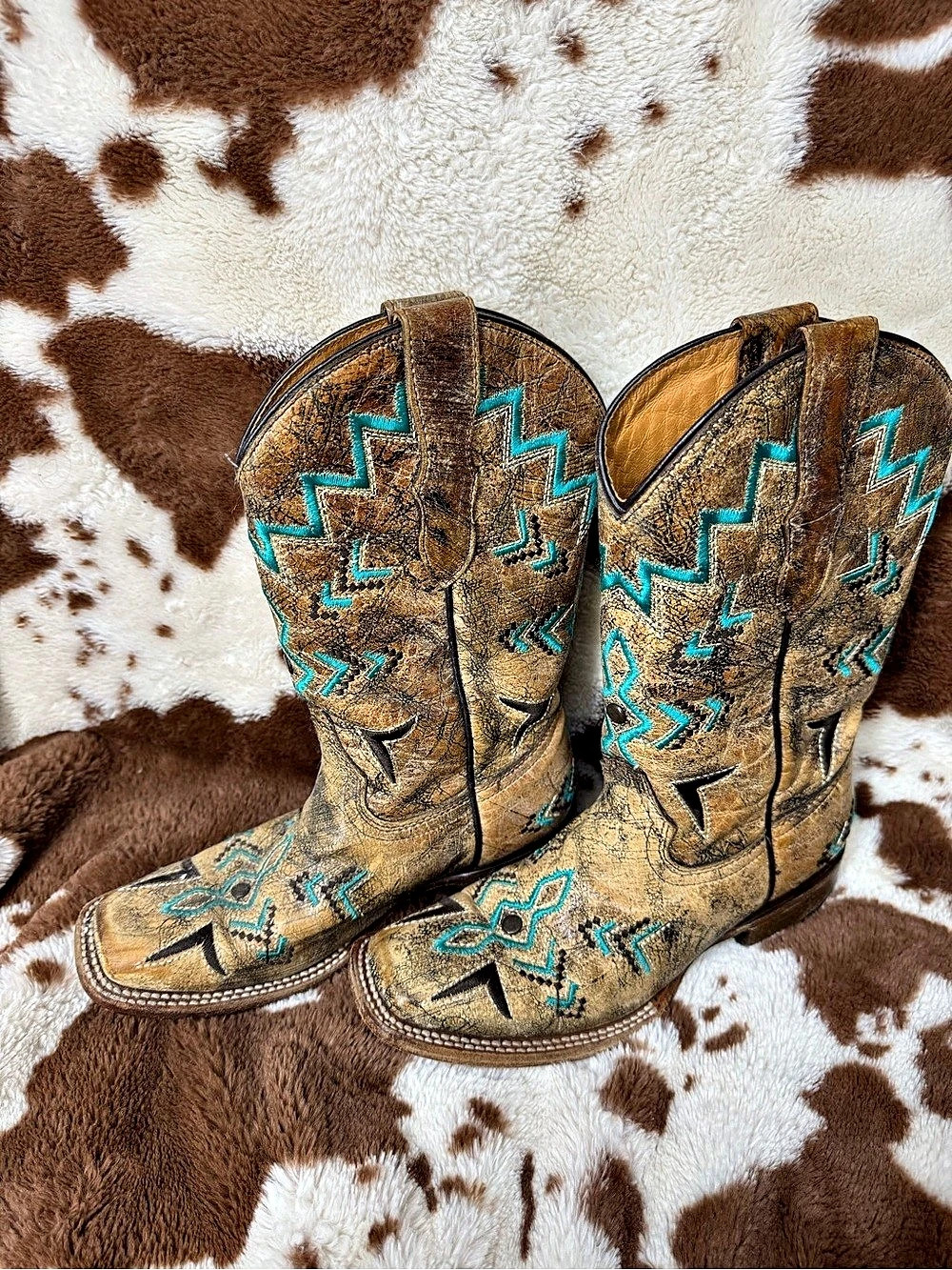 Corral Teens Western Embroidered Boots US 3.5